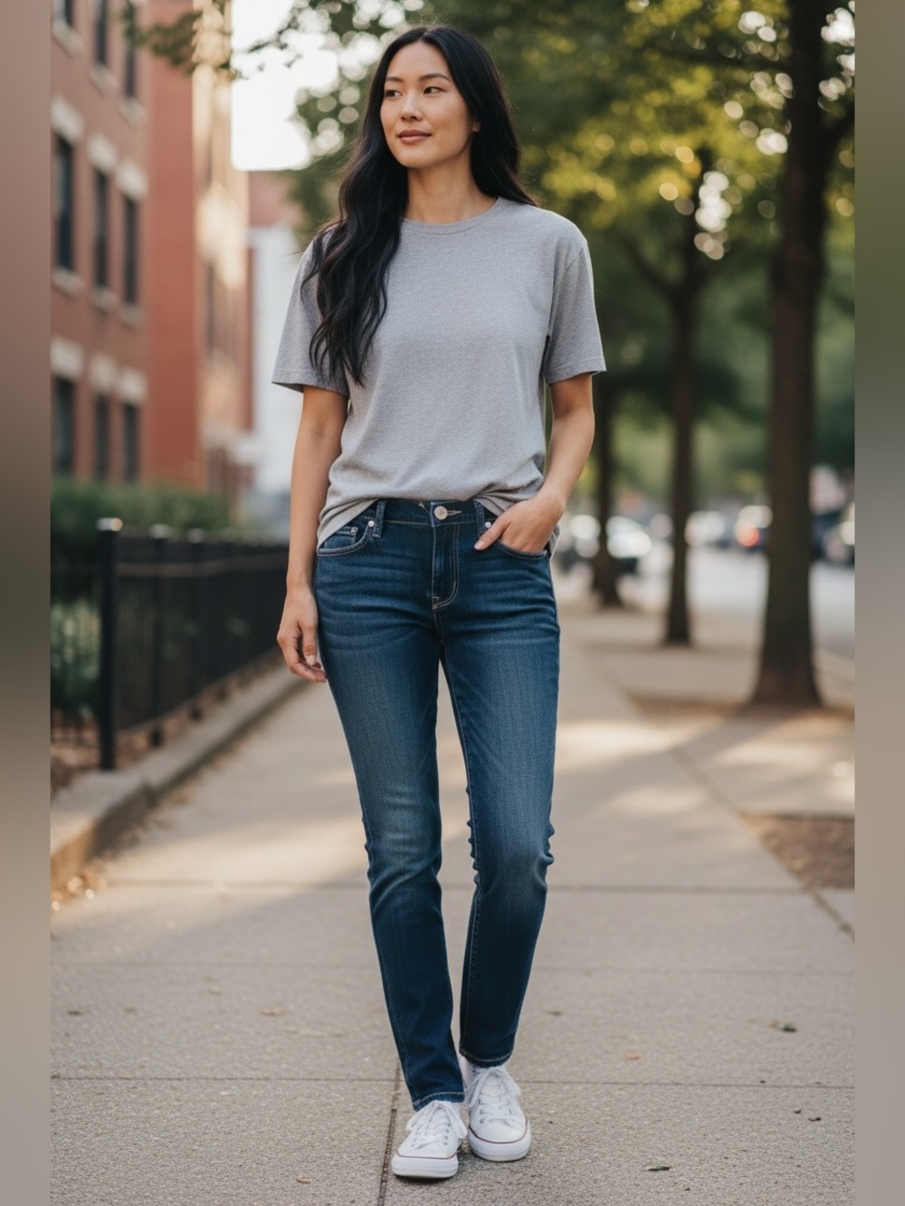Rock & Republic Women's Skinny Jeans in Dark Blue Wash